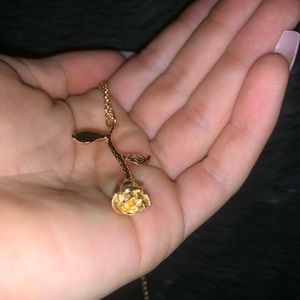 Gold Rose Necklace